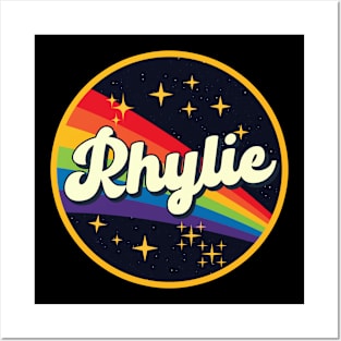 Rhylie // Rainbow In Space Vintage Style Posters and Art